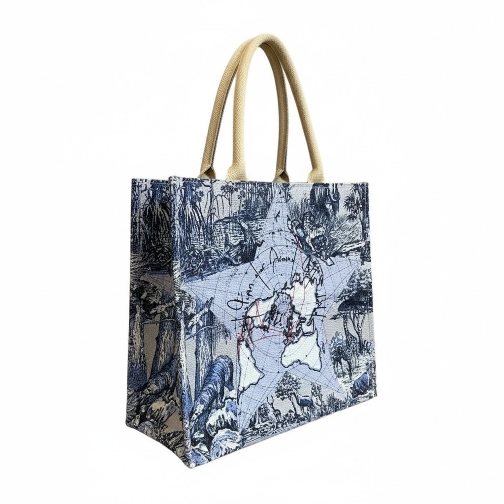 Dior Gwp Around The World Blue Canvas Tote Bag Brand New Dior Gwp Around The World Blue Canvas Tote Bag Brand New